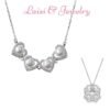 8mm Four Leaf Clover Heart Freshwater Pearl Pendant Necklace for Women