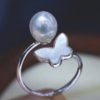 freshwatwer Pearl with butterfly women’s Ring