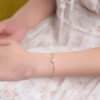 Akoya Pearl Handmade Bracelet 18K gold Tin Cup Pearl Bracelet