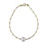 Akoya Pearl Handmade Bracelet 18K gold Tin Cup Pearl Bracelet