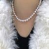 9-10mm White Freshwater Genuine Cultured Pearls necklace