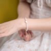 4.5-5mm Freshwater Pearl Bracelet with Mother-of-Pearl Kitty Charm