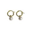 6-7mm White Round Freshwater Pearl Earrings
