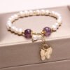 Freshwater Pearl Strawberry Quartz Bracelet Bracelet Female Opal Butterfly Bracelet