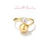 18K Gold Southsea & Akoya Pearls Ring for Women