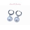 5-6mm Freshwater Pearl Drop Huggie Hoop Earrings for Women