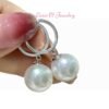 5-6mm Freshwater Pearl Drop Huggie Hoop Earrings for Women