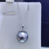 erya 12-13mm Tahitian Grey Pearl Pendant for Women