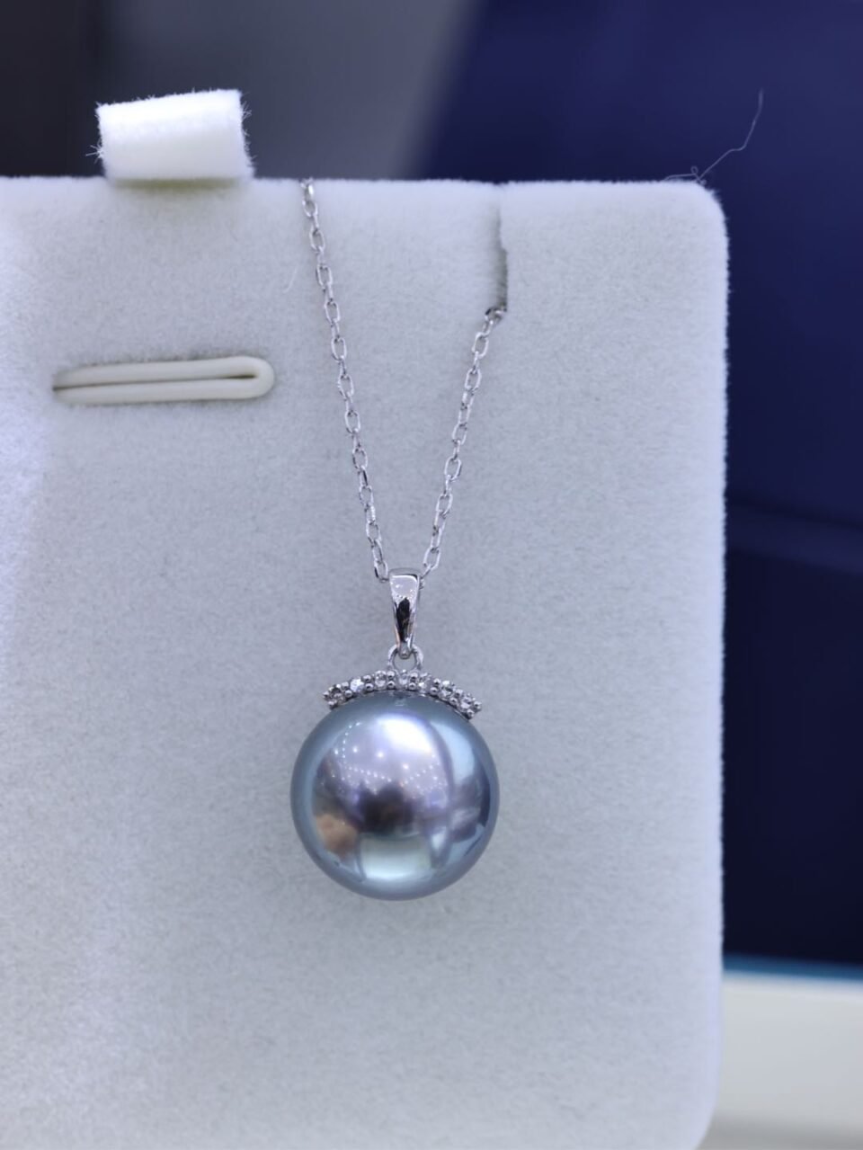 erya 12-13mm Tahitian Grey Pearl Pendant for Women