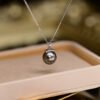 erya 12-13mm Tahitian Grey Pearl Pendant for Women