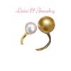 Roe Dolph Pearl Ring for Women Dainty Silver Pearl Rings Vintage White Round Pearl Ring