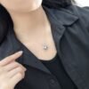 9-10mm Fashion Tahitian Black Pearl Necklace