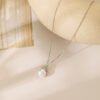 10-11mm Genuine Tahitian Black Pearl Queen CZ Necklace