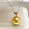 erya  Pearl Jewelry 10-11mm High Luster Single South Sea Golden Pearls Pendant