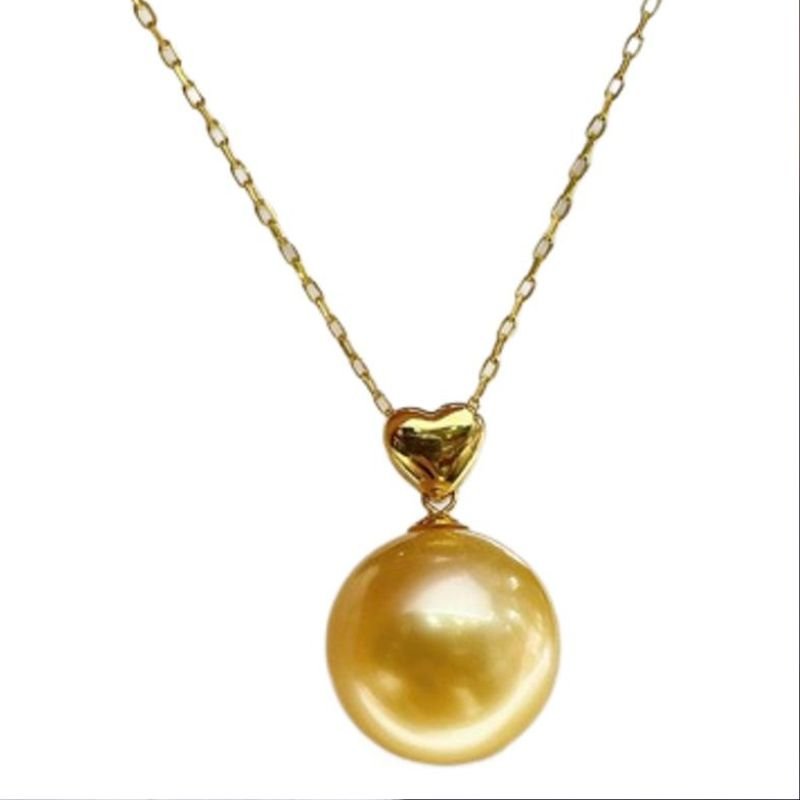 erya  Pearl Jewelry 10-11mm High Luster Single South Sea Golden Pearls Pendant