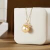 erya 10-11mm High Luster Single South Sea Golden Pearls Pendant for women