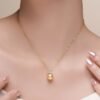 erya 10-11mm High Luster Single South Sea Golden Pearls Pendant for women