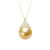 erya 10-11mm High Luster Single South Sea Golden Pearls Pendant for women