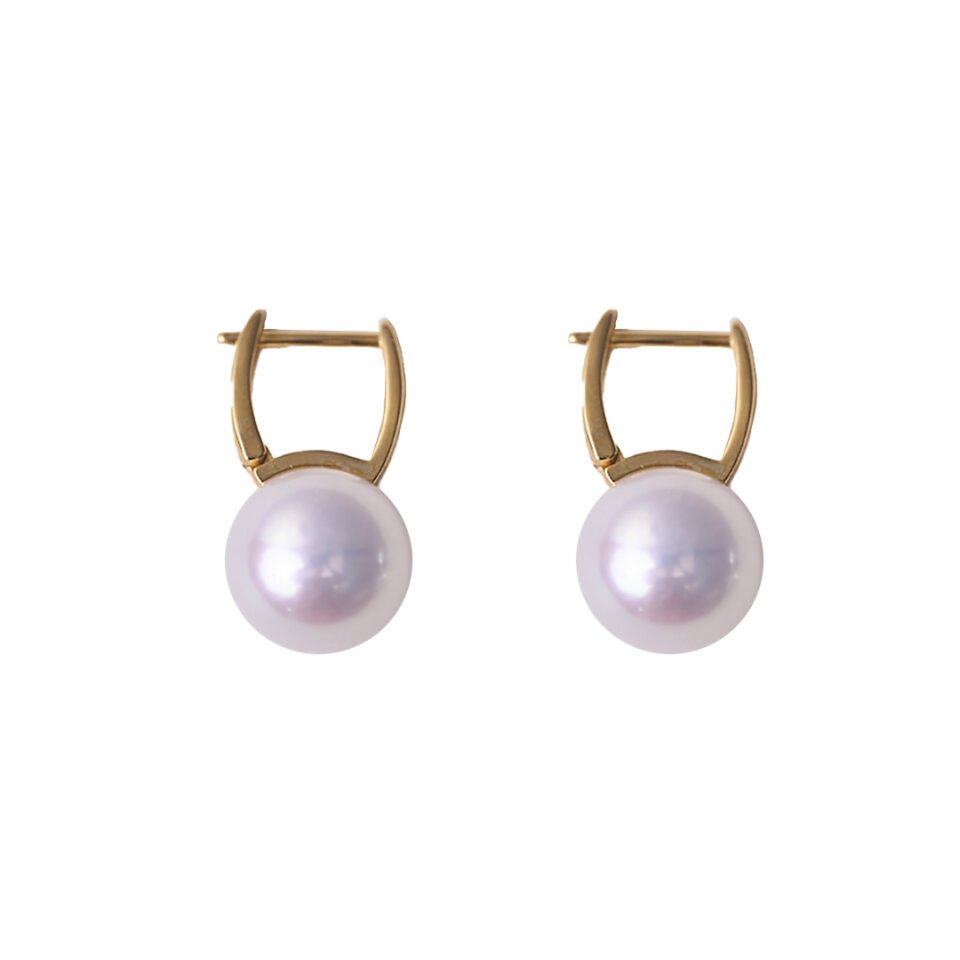 Elegant S925 Freshwater Pearl 10-11mm Studs Earrings for Women