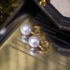 Elegant S925 Freshwater Pearl 10-11mm Studs Earrings for Women