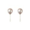 18K gold freshwater pearl stud earrings 6.5-7mm with nucleus-free Earrings