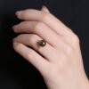 18K Peacock Green Tahitian Pearl Ring – Aurora Glow |9–10mm