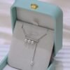 6-7MM Akoya Saltwater Pearl 18K White Gold Balance Beam Diamond Necklace