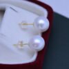 S925 FreshWater Pearl Bright Light Bulb Fine Microflaw Nail Ear Studs Earrings