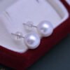 S925 FreshWater Pearl Bright Light Bulb Fine Microflaw Nail Ear Studs Earrings