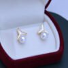 Fishtail mermaid Freshwater Pearl Earrings Studs S925