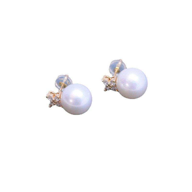 Freshwater 10-11mm Pearl Shiny Earrings Studs