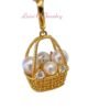 Elegance in Bloom: Freshwater Pearl Flower Basket Pendant