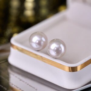 13-14mm Classic Freshwater Pearl Stud Earrings - image 1
